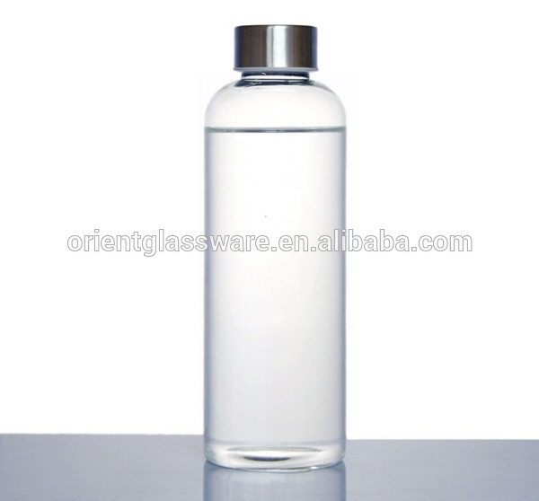 High quality 500ml clear heat-resistant glass water bottle juice bottle