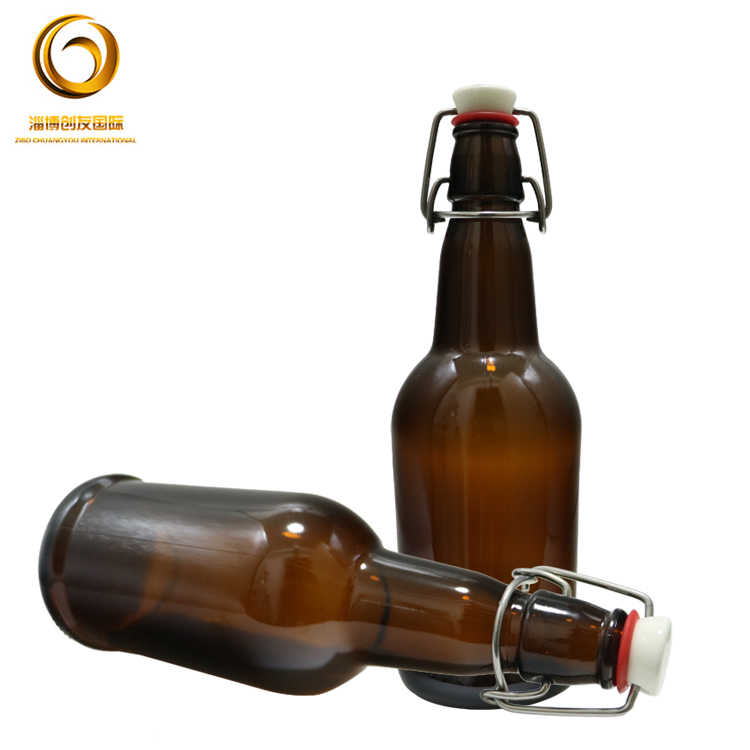 High quality 500ml glass beer bottle with swing top hot sale CY-120