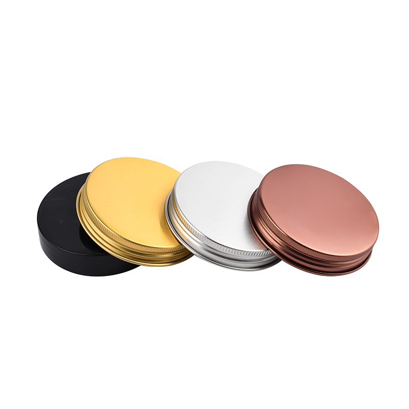 High quality 50g 100g 150g 200g 250g wide mouth canned food grade shampoo black plastic PET jar with rose gold aluminum lid