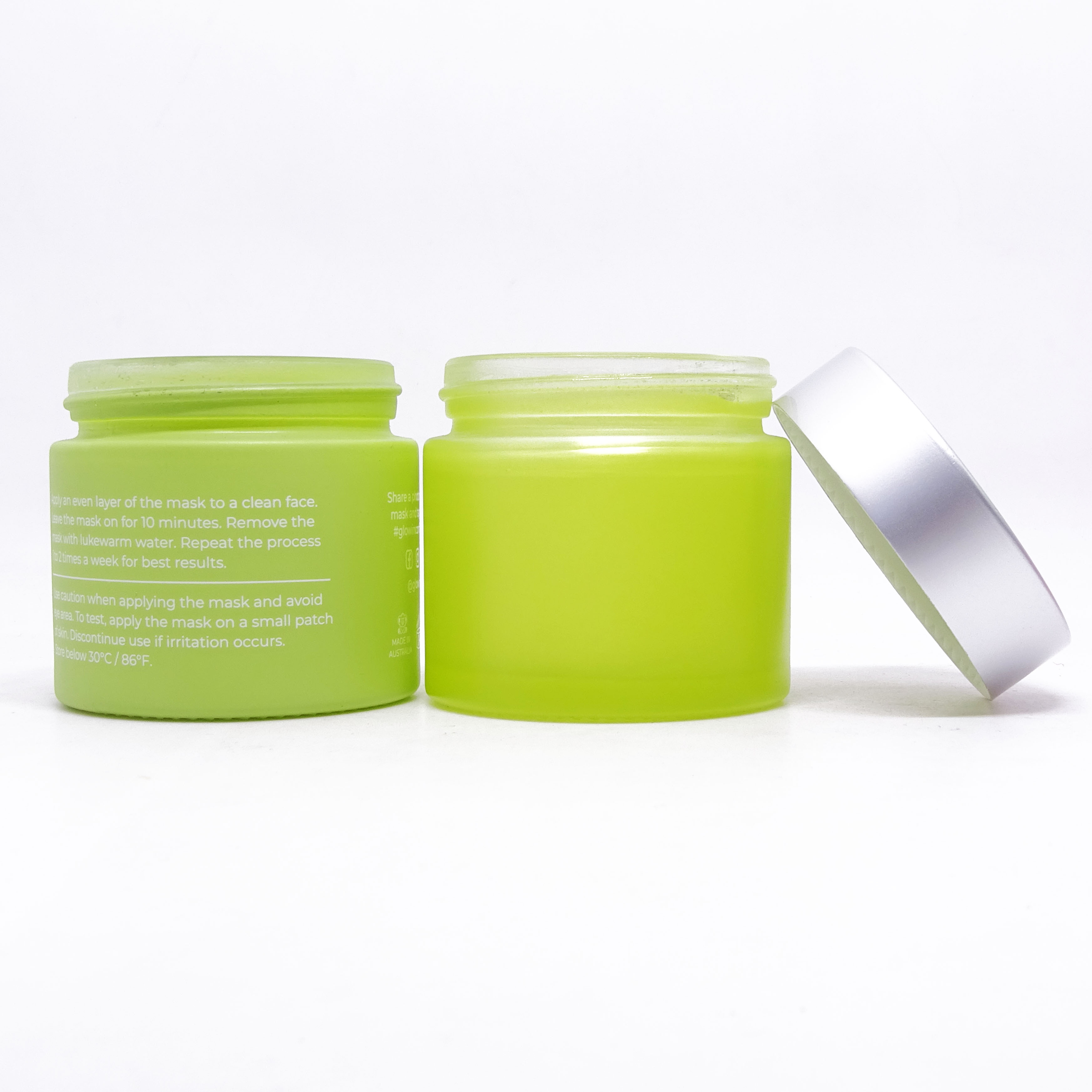 High quality 50g clear custom pink cosmetic glass jar beauty containers cream jar glass with white plastic lid