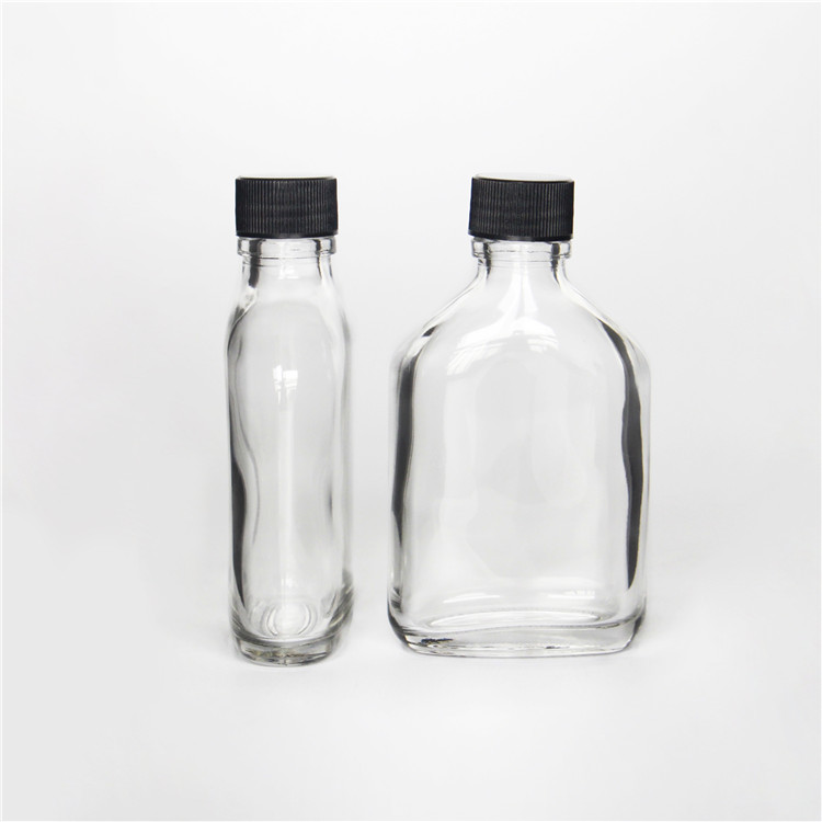High quality 50ml flat glass wine bottle wholesale