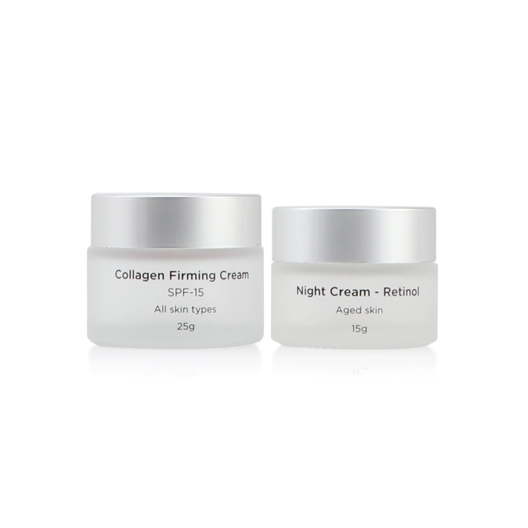 High quality 5g 10g 15g 20g 25g 30g 50g 100g large glass cosmetic jar matte custom cream jar set for sale