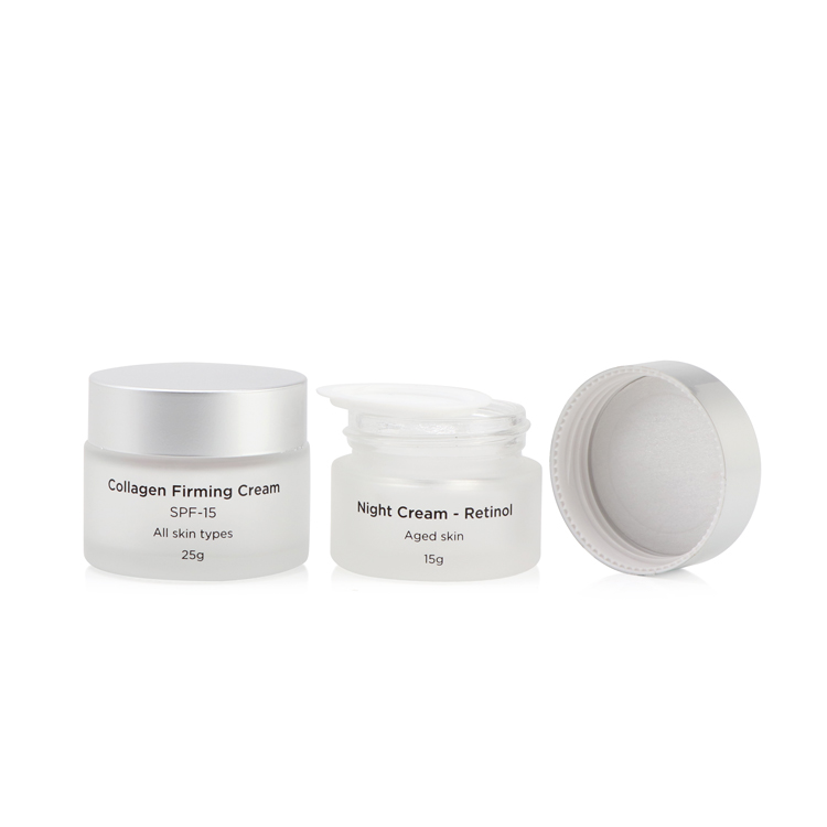 High quality 5g 10g 15g 20g 25g 30g 50g 100g large glass cosmetic jar matte custom cream jar set for sale