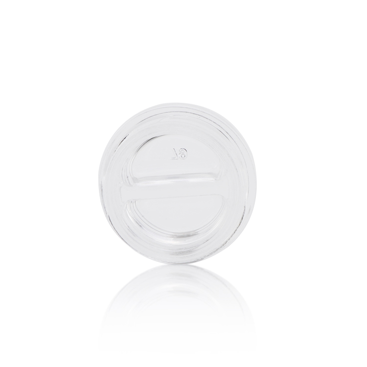High quality 5g 10g 15g round dual chamber small wax oil transparent eye shadow cream glass container jars with lids