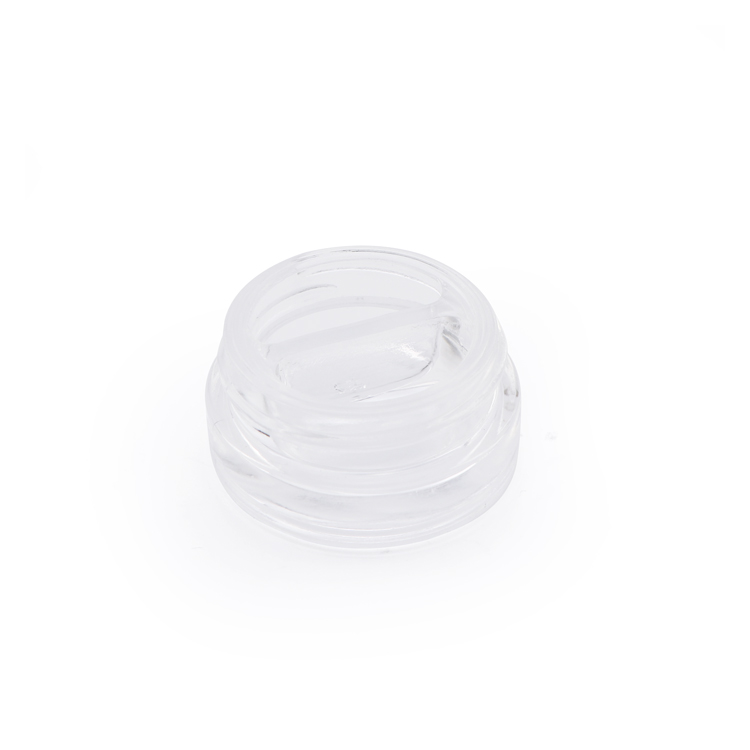 High quality 5g 10g 15g round dual chamber small wax oil transparent eye shadow cream glass container jars with lids
