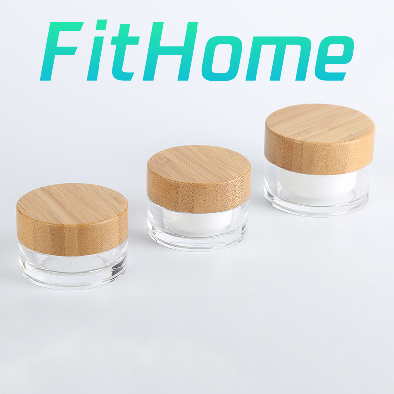 High quality 5g 30g 50g 100g 200g 500g empty bamboo cream cosmetic jar wholesale