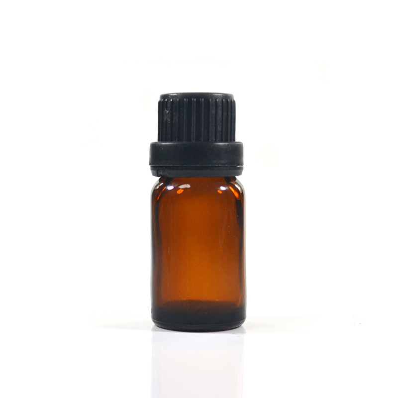 High quality 5ml 10ml 15ml 20ml 30ml 50ml 100ml natuaral amber essential oil glass bottle with tamperproof lid and plug