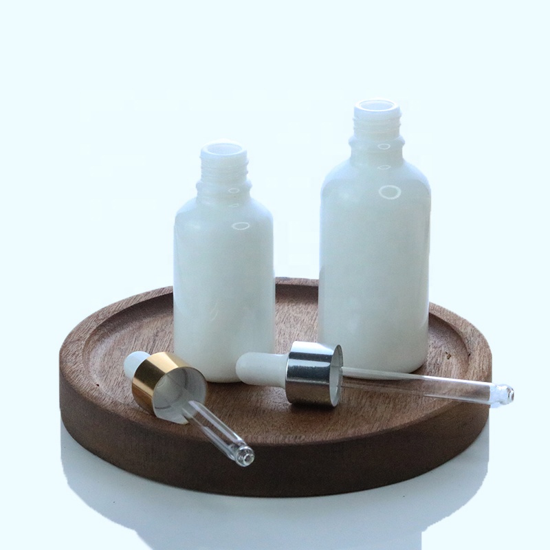High quality 5ml 10ml 15ml 20ml 30ml 50ml porcelain white glass dropper bottle for essential oil (GRW12)