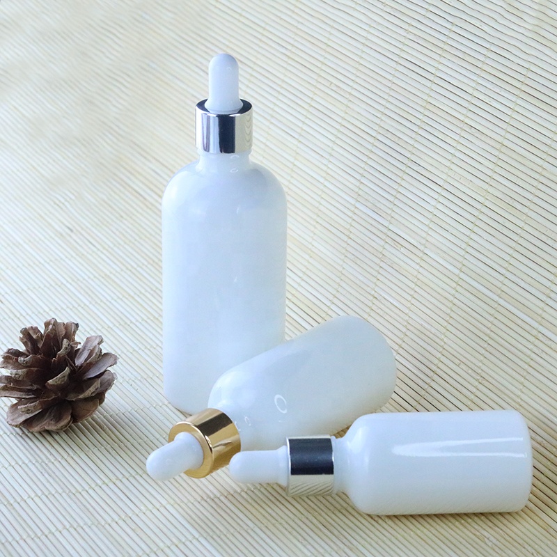 High quality 5ml 10ml 15ml 20ml 30ml 50ml porcelain white glass dropper bottle for essential oil (GRW12)