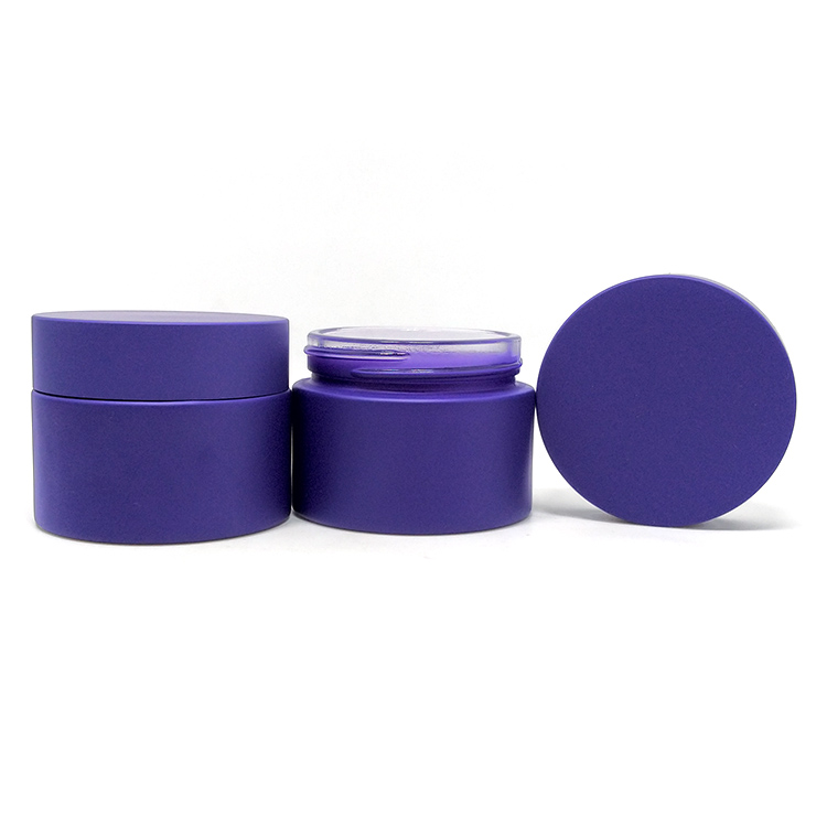 High quality 5ml 10ml 20ml 30ml 50ml 100g frosted color custom glass face cream jar