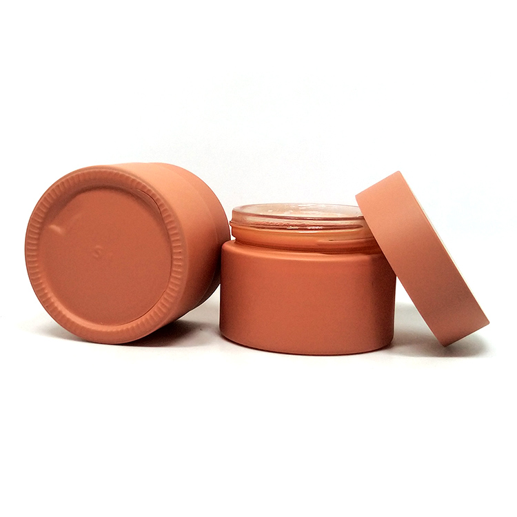 High quality 5ml 10ml 20ml 30ml 50ml 100g frosted color custom glass face cream jar