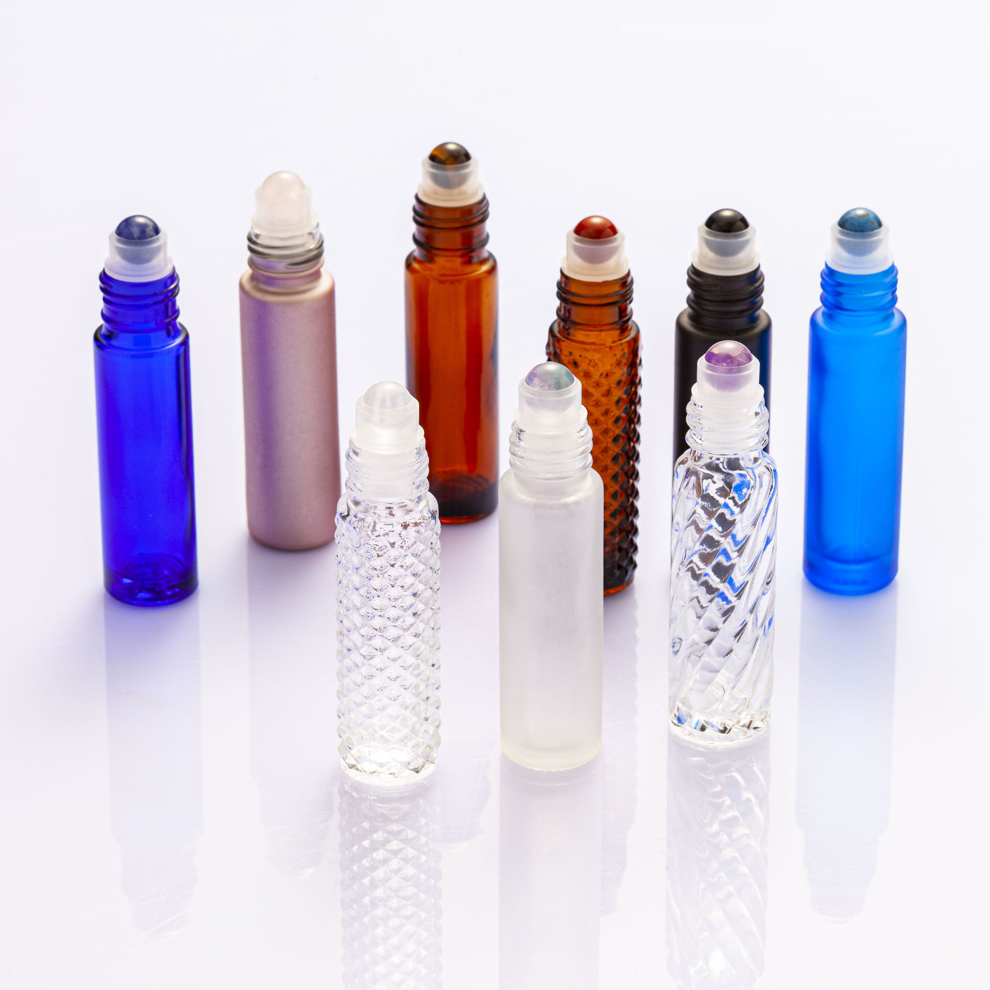 High quality 5ml 8ml 10ml 15ml accept customization empty cosmetic roll on glass bottle