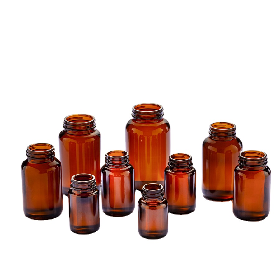 High quality 60ml Wide mouth amber glass bottles for pill/tablets