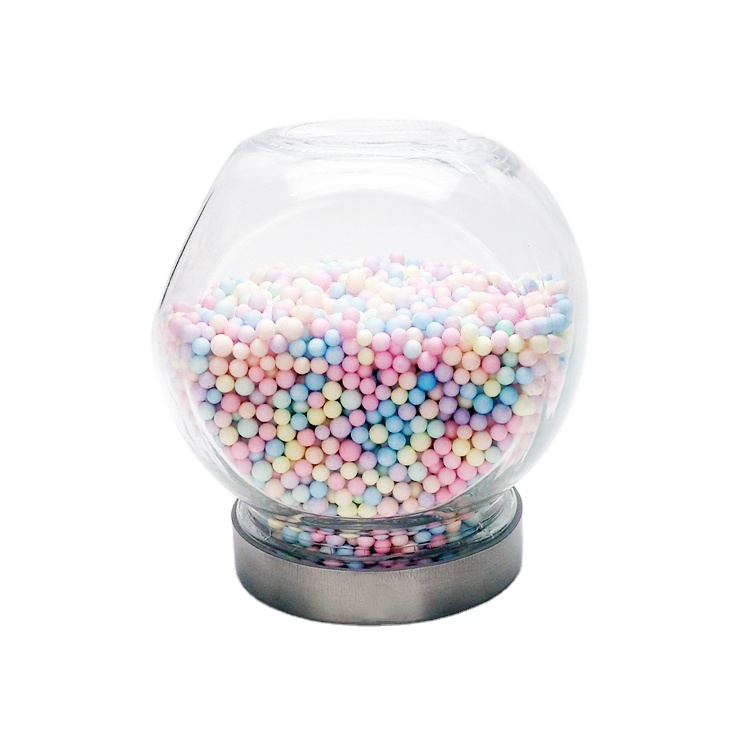 High quality 680ml wide mouth flat drum glass storage jar with transparent cap