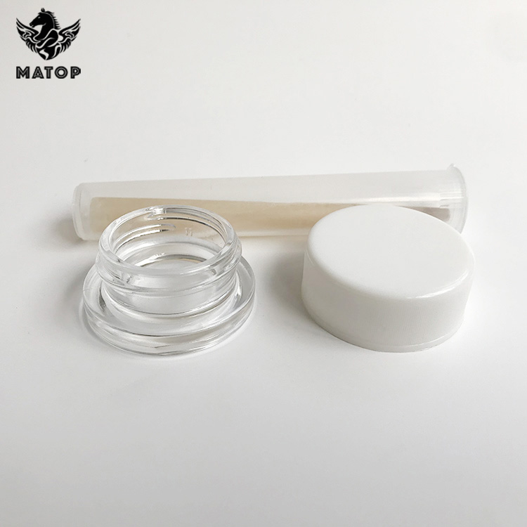 High quality 7ml child proof glass jar for CBD