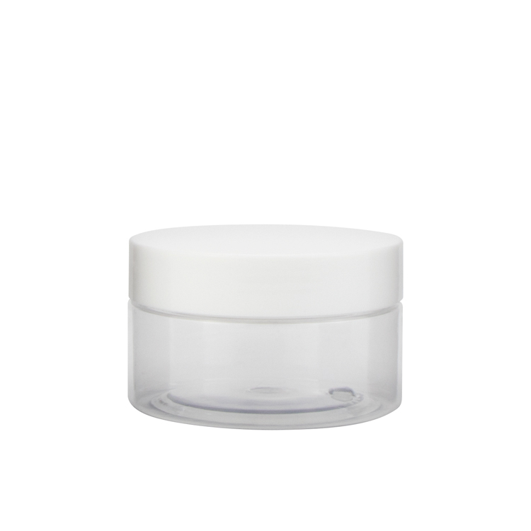 High quality 80g 100g 120g 150ml 200ml 250ml plastic jars empty round clear pet plastic jar with lip