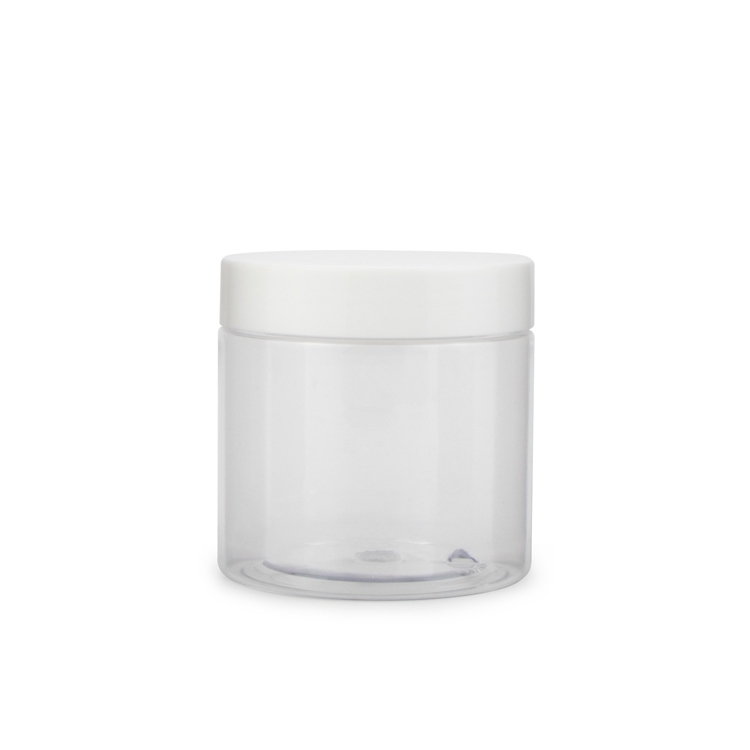 High quality 80g 100g 120g 150ml 200ml 250ml plastic jars empty round clear pet plastic jar with lip