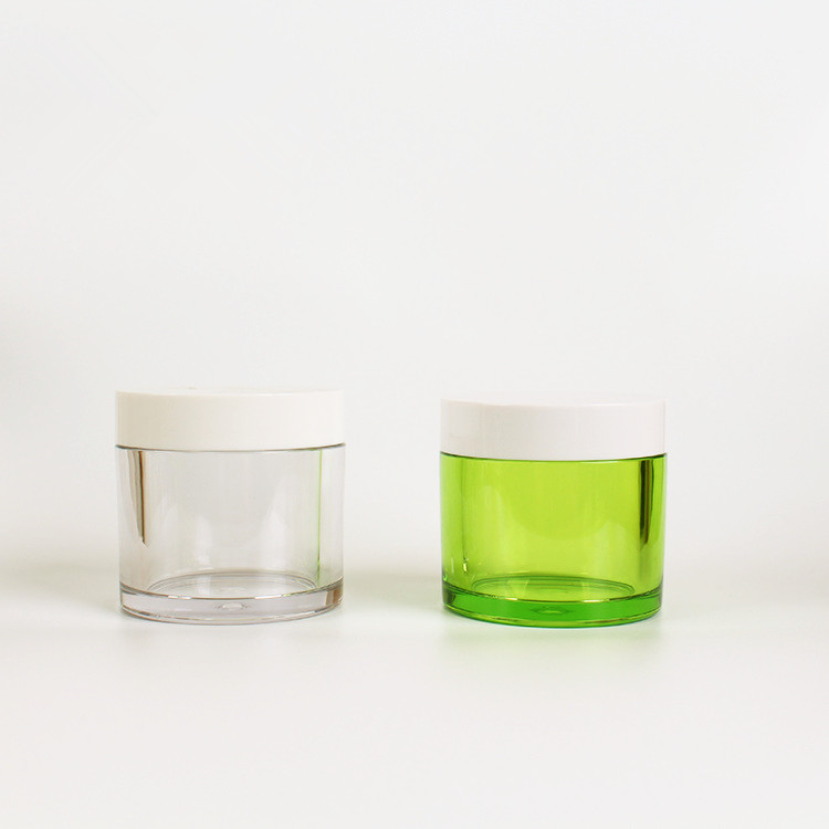 High quality Green 50g 100g PET Plastic Cream Jar Skin Care Cream Jar