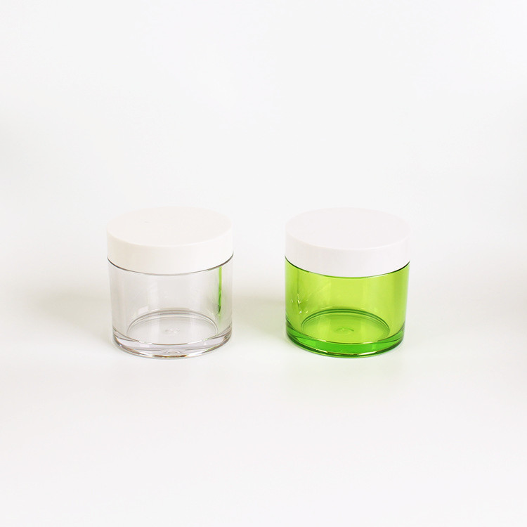 High quality Green 50g 100g PET Plastic Cream Jar Skin Care Cream Jar