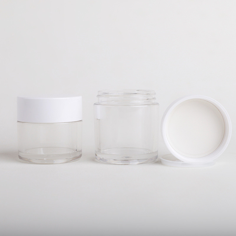 High quality Green 50g 100g PET Plastic Cream Jar Skin Care Cream Jar