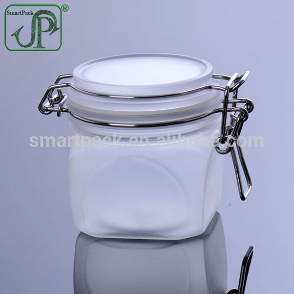 High quality PET Clip Top jars plastic storage jar Airtight jar 220g