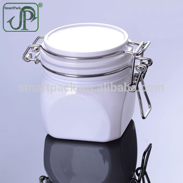 High quality PET Clip Top jars plastic storage jar Airtight jar 220g