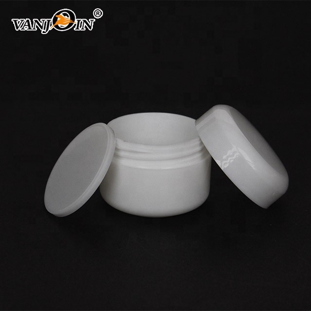 High quality PET double wall plastic cream jars for cosmetic packaging 4oz 8oz body scrub colorful empty containers
