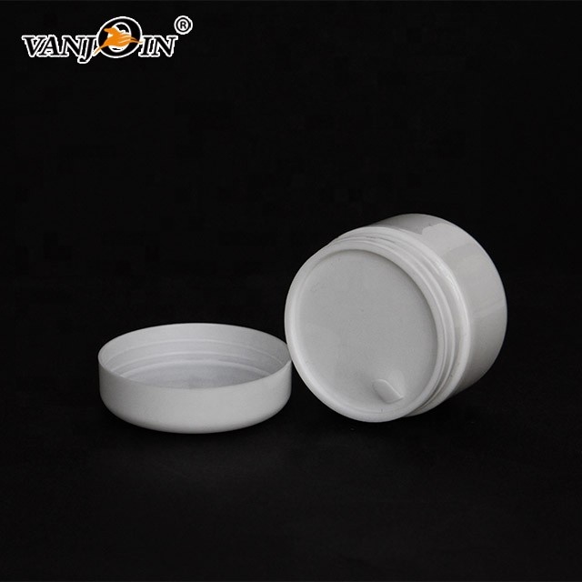 High quality PET double wall plastic cream jars for cosmetic packaging 4oz 8oz body scrub colorful empty containers