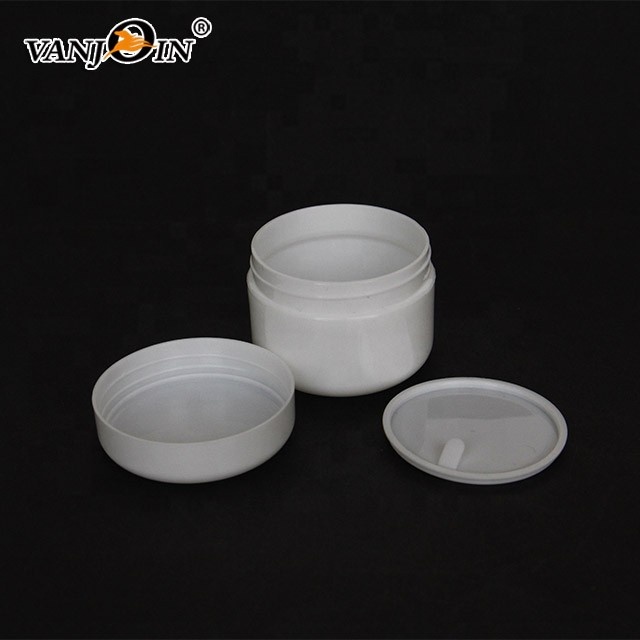 High quality PET double wall plastic cream jars for cosmetic packaging 4oz 8oz body scrub colorful empty containers