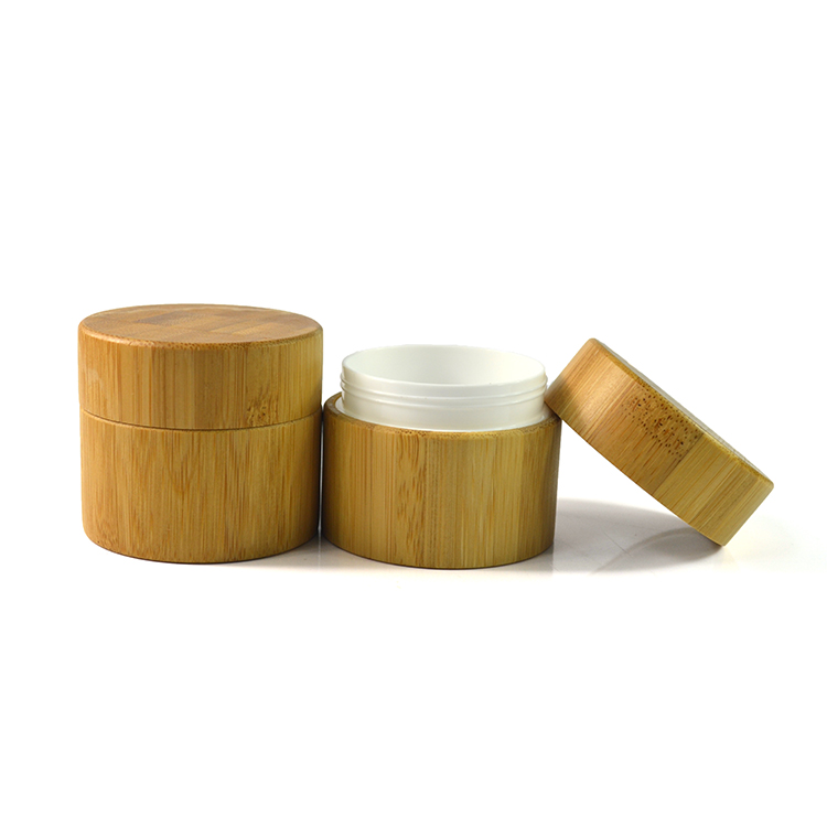 High quality PP inner skin care cream container 5g 10g 15g 20g 30g 50g 100g 150g 200g 250g bamboo cosmetic cream jar