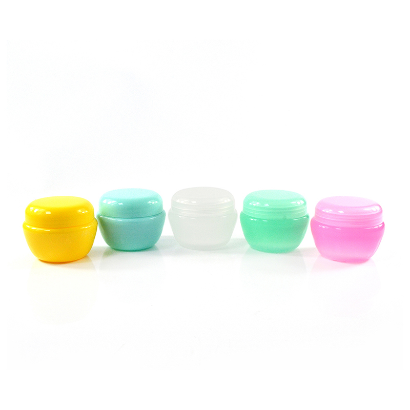High quality PP plastic cosmetic containers 5g 10g 20g 30g 50g colorful mushroom shape cosmetic cream packaging jar
