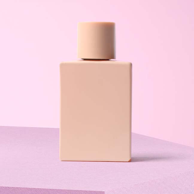 High quality Refillable Frosted pink glass perfume bottle spray perfume bottle 50ml 100ml