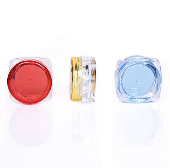 High quality Square Base Cosmetic Plastic Skin Care Cream Container Face Cream Jar