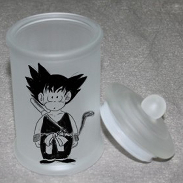 High quality Sublimation sandy transparent Glass Seal Pot