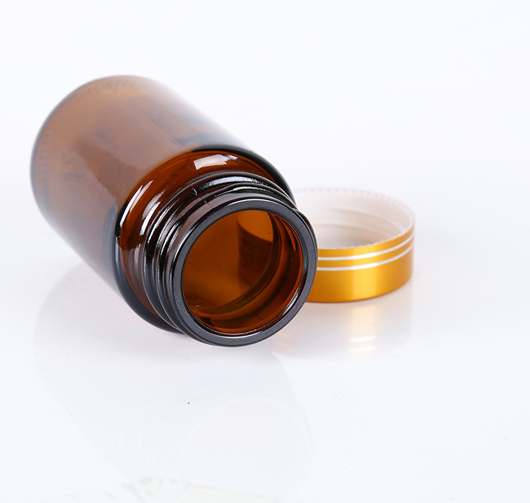 High quality amber and clear glass bottle for medicine and capsule