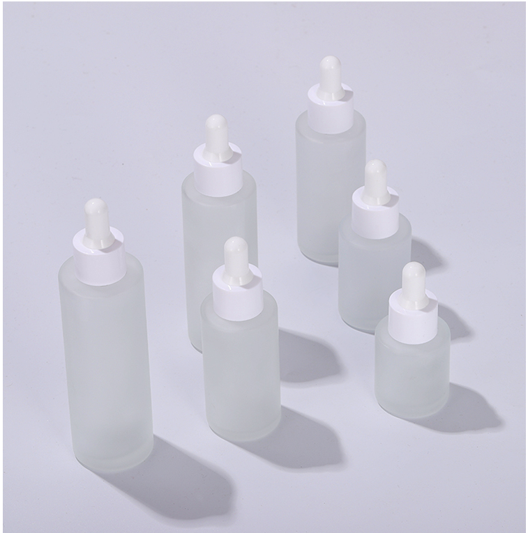 High quality amber transparent perfume glass bottle 50ml with rubber top aluminum cap