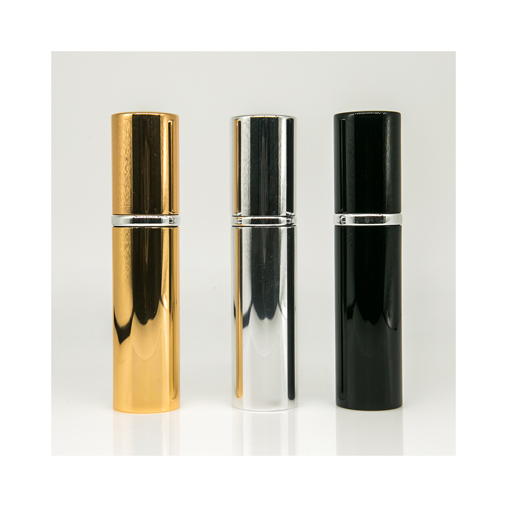 High quality anodized aluminum rotatable container glass liner lotion spray bottle