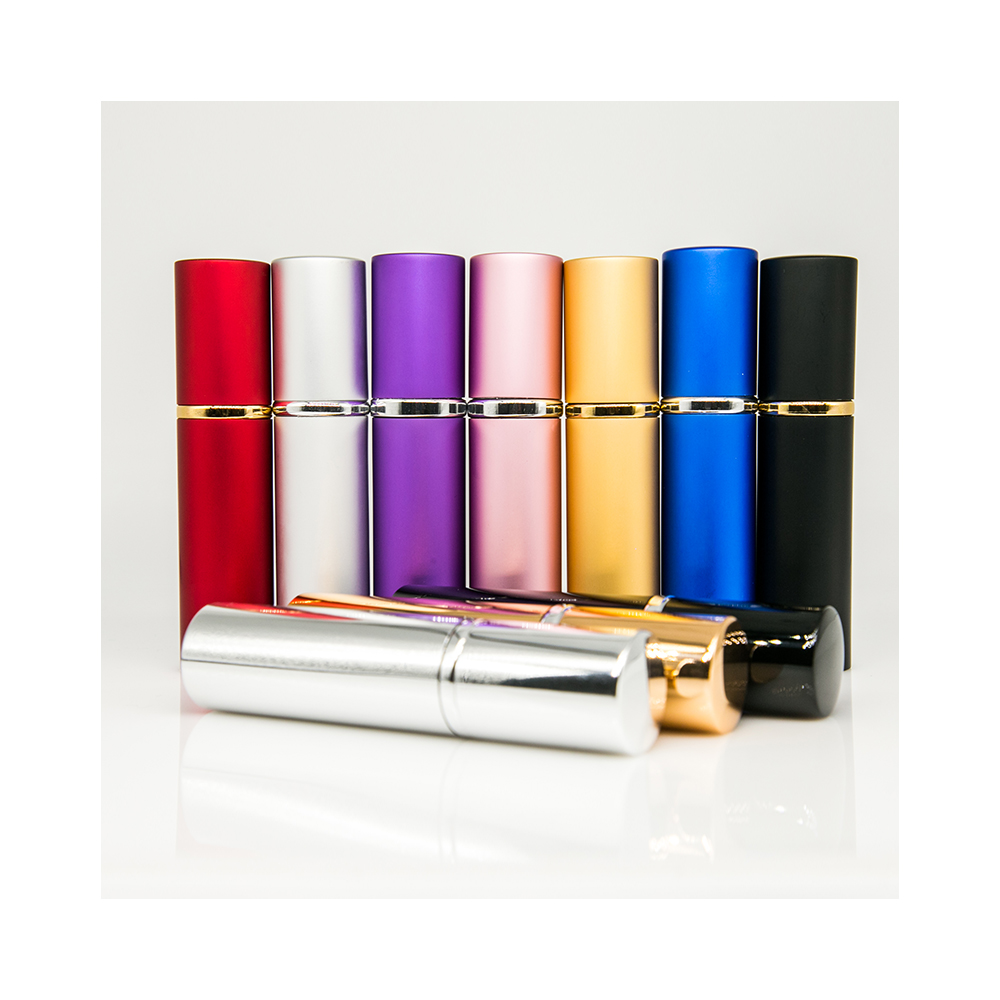 High quality anodized aluminum rotatable container glass liner lotion spray bottle