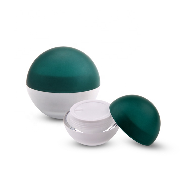High quality ball shape cosmetic cream jar acrylic