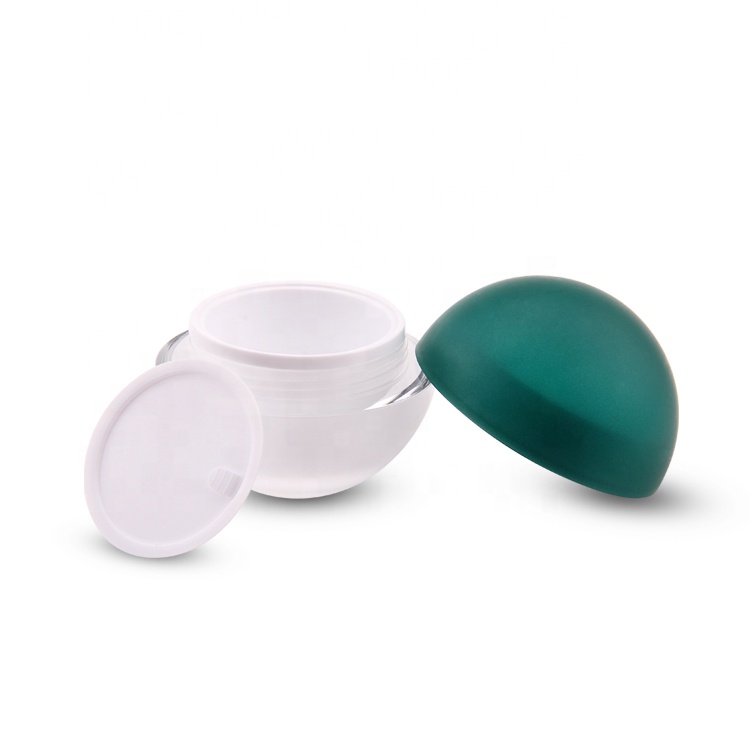 High quality ball shape cosmetic cream jar acrylic