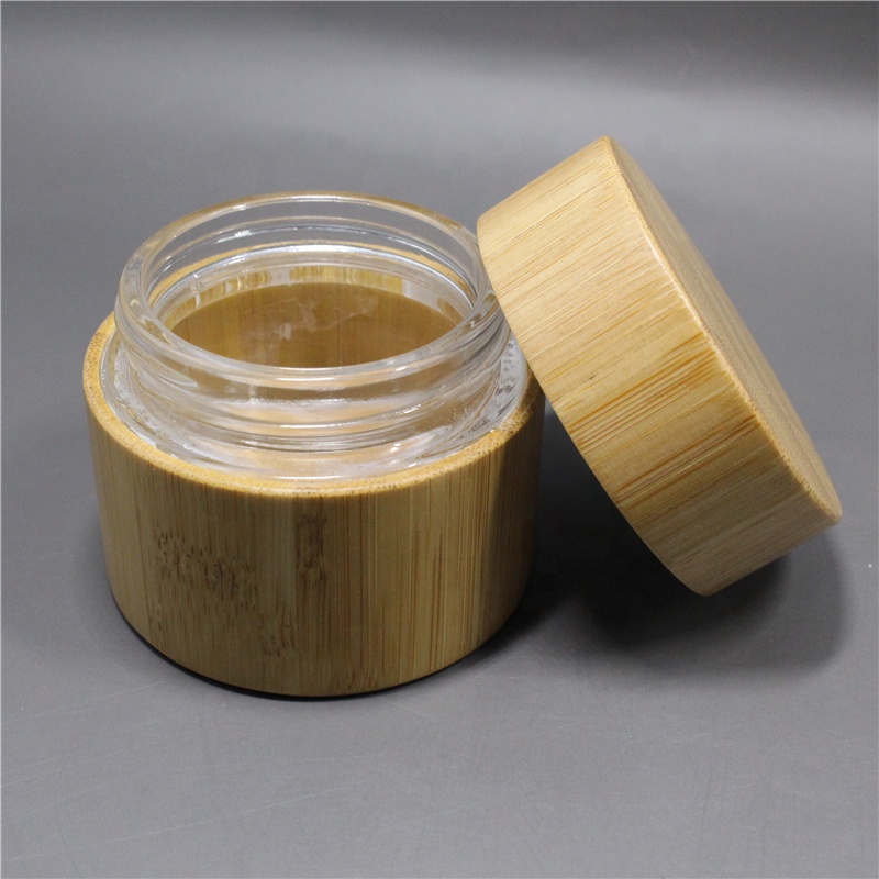 High quality bamboo cosmetic packaging cream container 10g 20g 30g 50g 100g