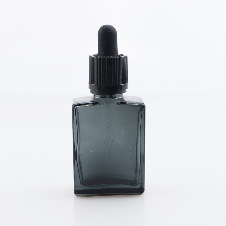 High quality beard oil bottle rectangular glass dropper bottle 15ml 30ml 50ml 100ml
