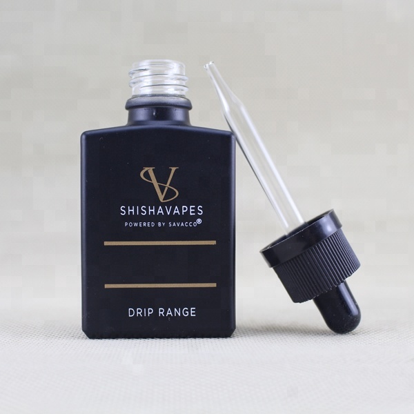 High quality beard oil matte black rectangular glass dropper bottle with child resistant cap 15ml 30ml beard oil bottle