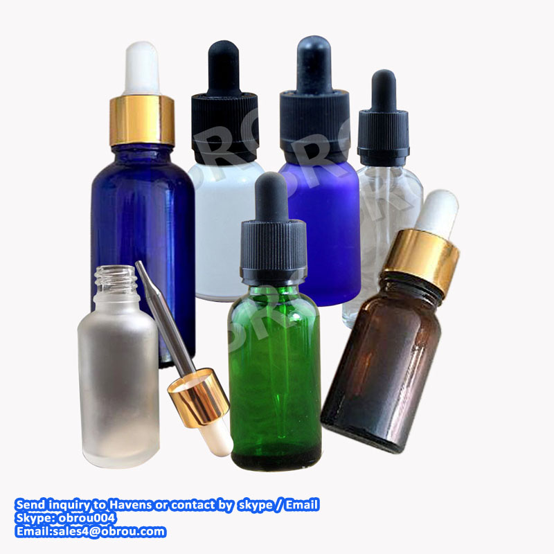 High quality black glass dropper bottle 30ml 10ml 15ml 50ml bottle with screw dropper cap
