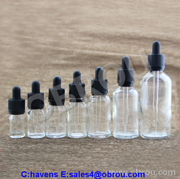 High quality black glass dropper bottle 30ml 10ml 15ml 50ml bottle with screw dropper cap