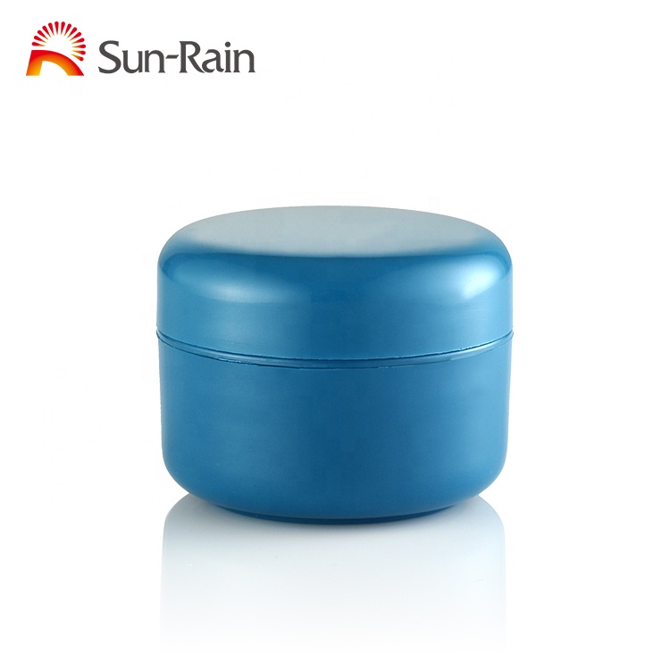 High quality blue clear face cream pp plastic 10g cosmetic cream jar