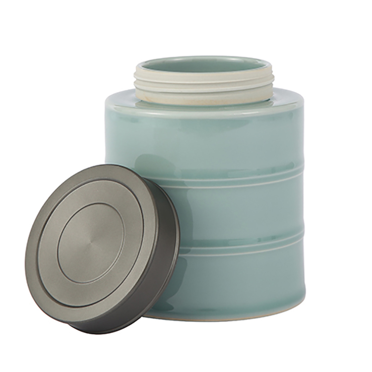 High quality ceramic storage jar custom ceramic jar ceramic jar with lid