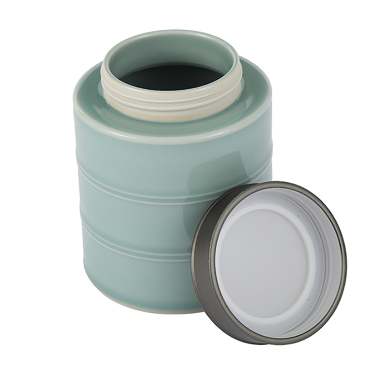 High quality ceramic storage jar custom ceramic jar ceramic jar with lid
