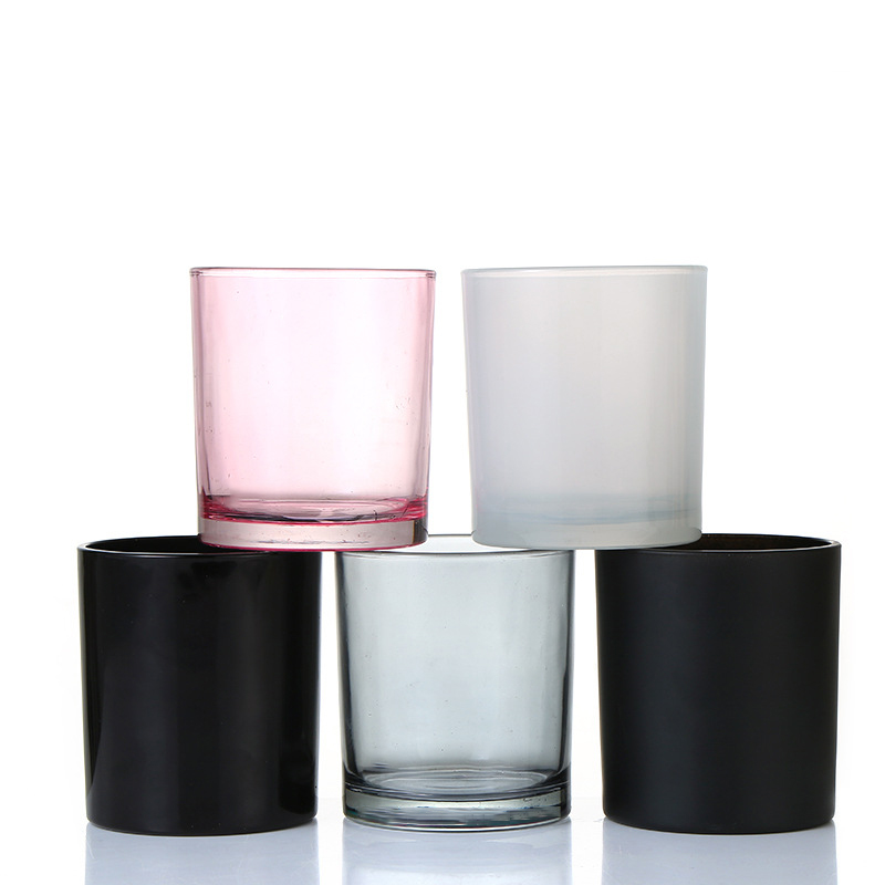 High quality cheap frosted colored candle jars empty candle jars