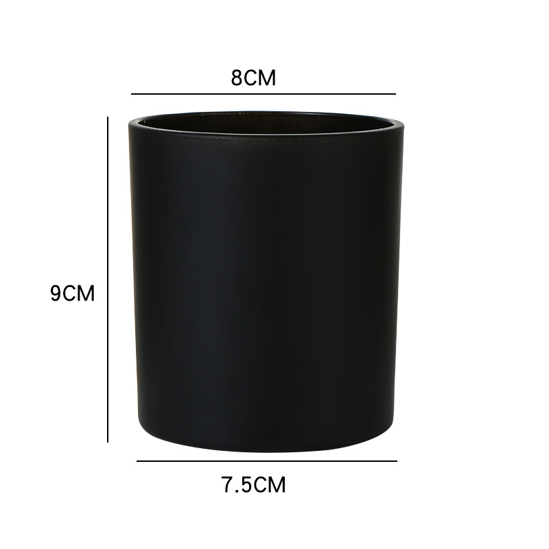 High quality cheap frosted colored candle jars empty candle jars